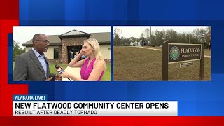 Commissioner speaks at Flatwood Community Center ribbon cutting