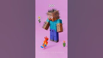 Minecraft Steve Hair Particles 🗿 Part 6 Simulation 3D #minecraft #3danimation #3dart