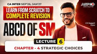 CA Inter ABCD Of SM Revision Batch Jan 27/May 27 Lecture 6 | CA Swapnil Patni | ASPC