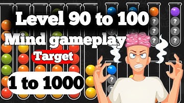 Ball Sort Mind gameplay Level 90 to 100 | #viral #trending #viralvideo #trendingvideo