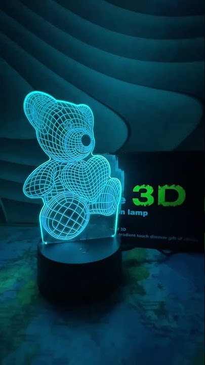 3d ночник-мишка - YouTube