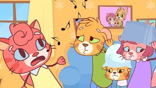 Cat Family gives - THE WORST MUSIC SHOW - Cartoon for Kids