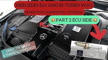 HOW TO CHANGE SPARK PLUGS ON MERCEDES E63 AMG W213 ECU SIDE pt2