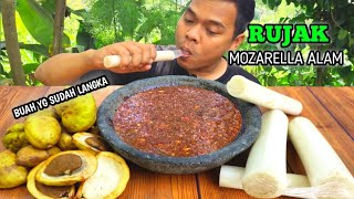 Rujak pohon pisang mentah   buah namnam yang sudah langka