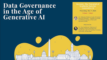 Keynote: Synthetic Data for Generative AI | Data Governance in the Age of Generative AI