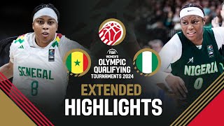 Senegal 🇸🇳 vs Nigeria 🇳🇬 | Extended Highlights | FIBA Women's OQT 2024