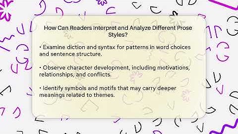 How Can Readers Interpret and Analyze Different Prose Styles? - The Prose Path