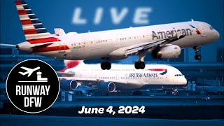 Big planes & fun chat...After Dark... LIVE @ DFW Airport on June 4, 2024