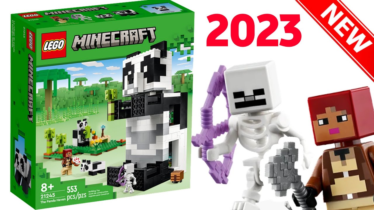 Lego Minecraft 2023 Sets - The Panda Haven 21245
