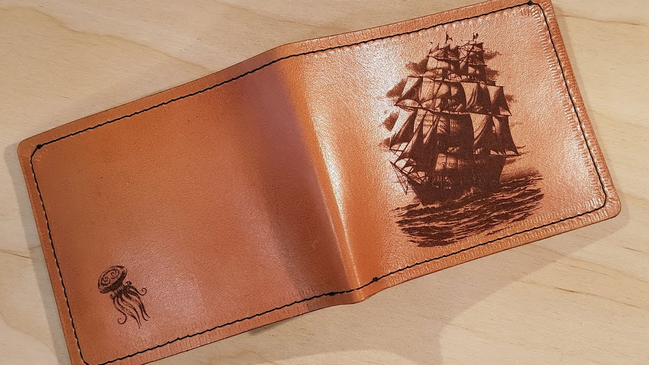 Making Laser Engraved Leather Wallets. 
