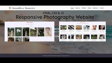 Build A Responsive Photography Portfolio Website Using HTML CSS and JavaScript