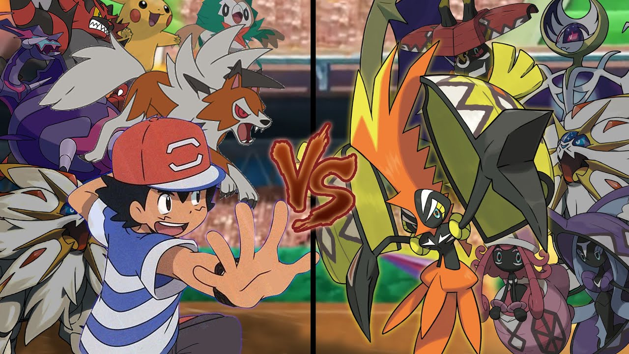 Pokemon Legendary Battle Ash Vs Legendary Pokemon (Alola Legendary Pokemon  Showdown) 