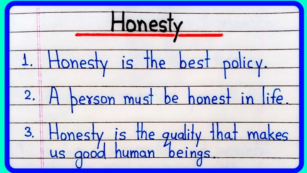 essay on honesty in english