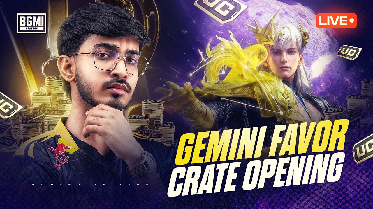 GEMINI'S FAVOR CRATE OPENING! | BGMI SCRIMS AND CLASSIC LIVE | ADMINO GAMING |
