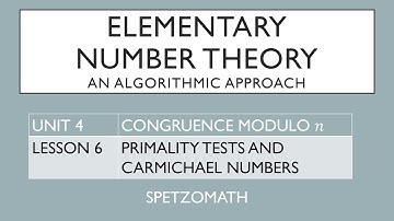 04-06: Fermat Primality Test and Carmichael Numbers