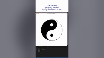 How draw yin yang symbol by python code Turtle