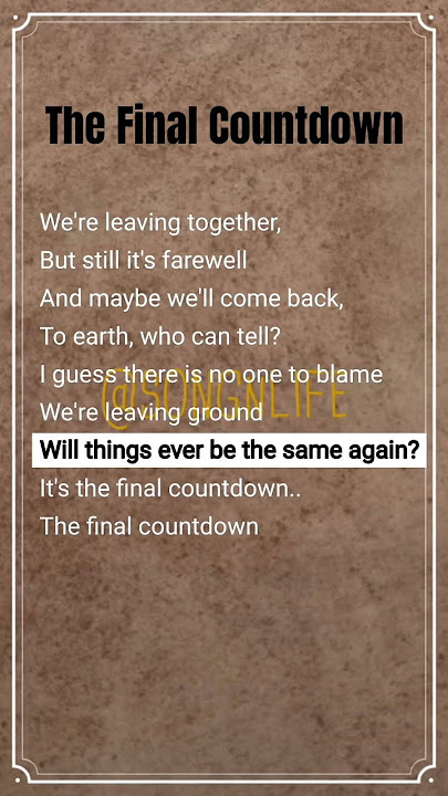 The Final Countdown | Europe