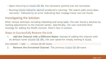 How to Fix nixos-rebuild Fails Due to Missing NixOS Channel