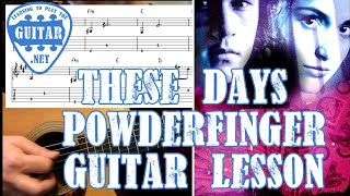 Video thumbnail of "These Days - Powderfinger Guitar Tutorial / Lesson"