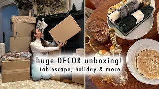 huge HOME DECOR unboxing *tablescape, holiday &amp; more* | XO, MaCenna Vlogs