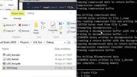 LZ4 887% compresssion ratio for bitmap in just milliseconds.