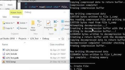 LZ4 887% compresssion ratio for bitmap in just milliseconds.