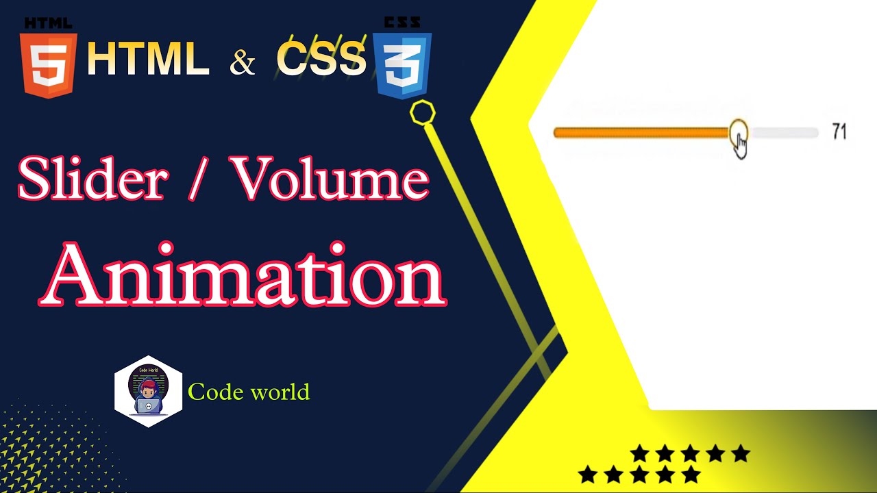 Slider & Volume Animation program using HTML and CSS || #html #css # ...