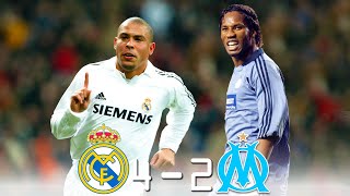 Real Madrid 4 - 2 Olympique Marseille Ronaldo X Drogba Ucl 2003 Extended Highlights Goals