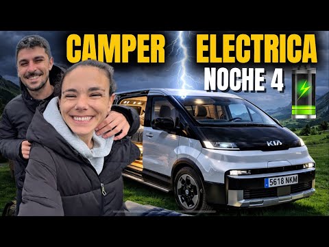 I'm going away for one night alone to sleep in our 100% electric van. There are surprises! KIA PV...