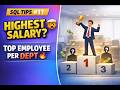 Day 11 | Highest Salary in Each Department 🔥.