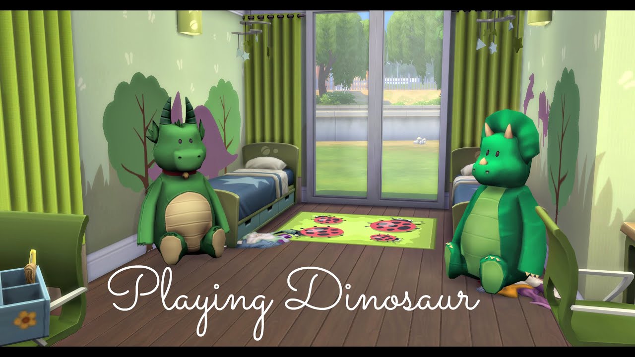 Sims 4 | Room Build : Playing Dinosaur - YouTube