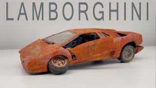 Restoration Lamborghini Diablo in Miniature. SuperCar Restore