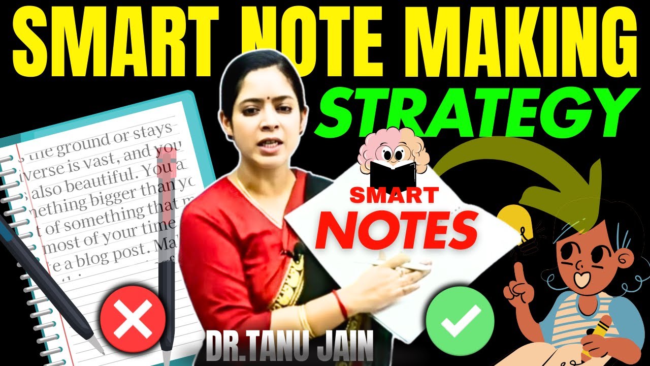 How to Make Smart Notes? | Smart Note Making Strategy | Dr.Tanu Jain ...