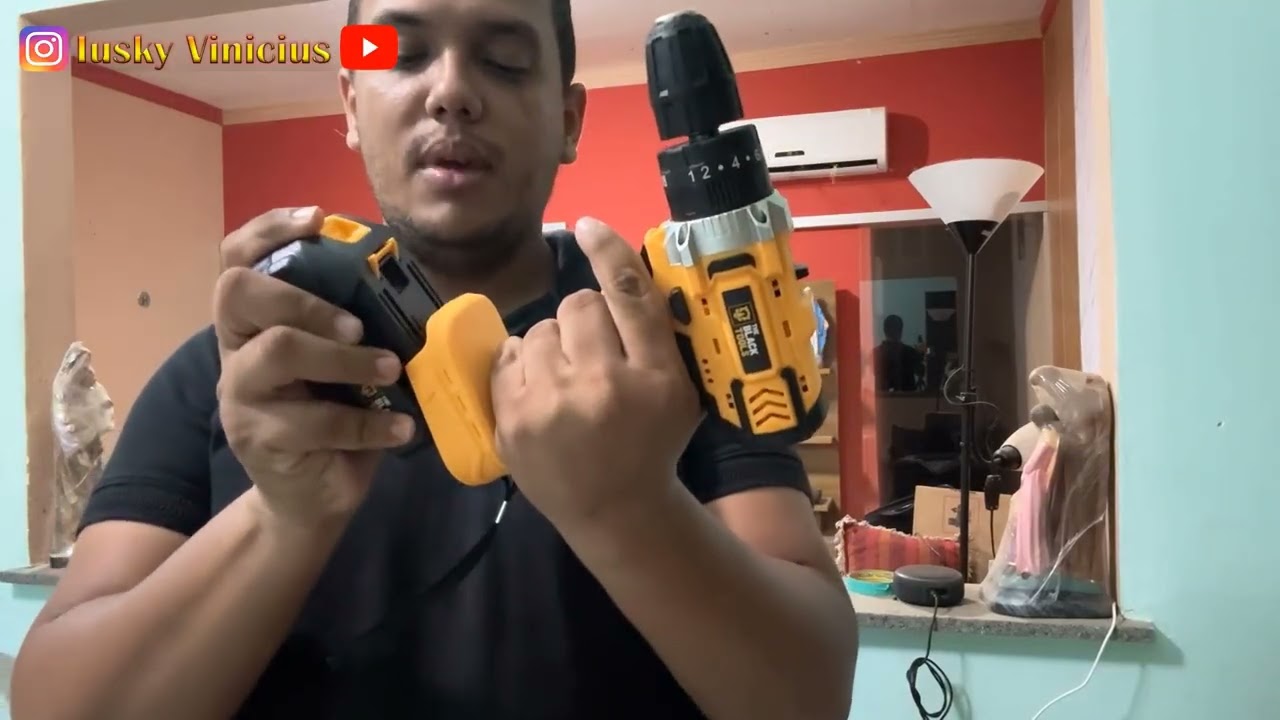 PARAFUSADEIRA THE BLACK TOOLS INFORMAÇÕES SOBRE BATERIA E CARGA COMPLETO