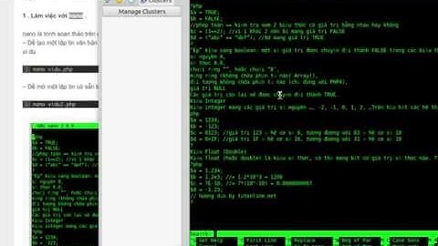 Hướng dẫn sử dụng nano và vi trên linux