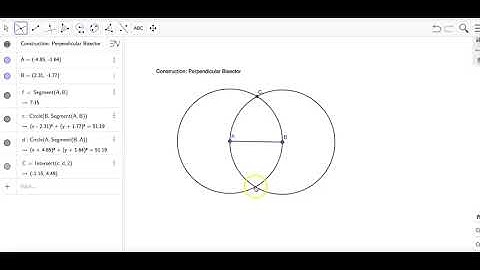 Geogebra: Construct a Perpendicular Bisector