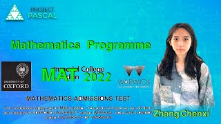Mathematics Programme MAT 2022