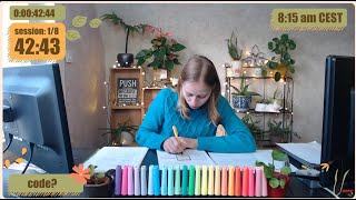 Study with me live 8 HOURS 💪 Monday stream! ✍️💬 Study motivation | 50/10
