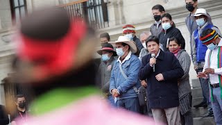 Pedro Castillo: “Estamos trabajando por el Perú”