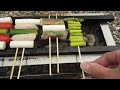 野菜串 6種類を炭火で焼く！！焼き鳥コンロに紀州備長炭シリーズ第7弾！！