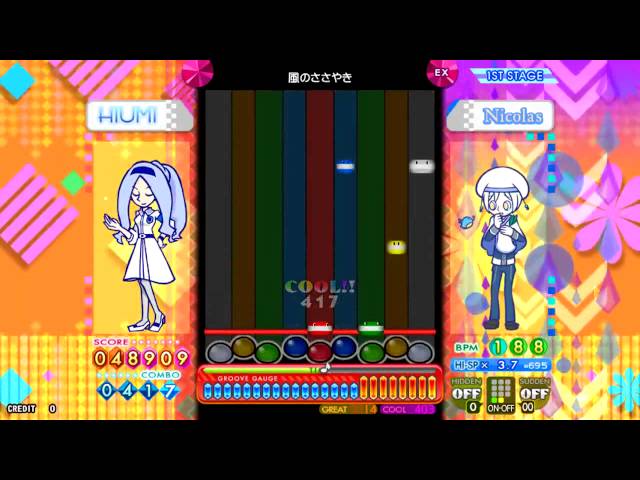 pop'n music] 風のささやき EX mirror - YouTube