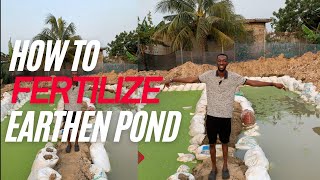 How to fertilize an earthen Pond