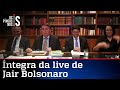 Íntegra da live de Jair Bolsonaro de 15/10/20