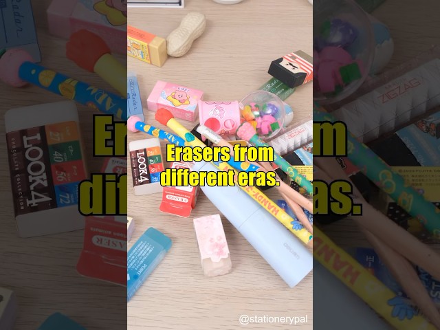 Erasers from different eras.  #shorts class=