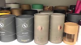 Professional production custom cardboard packaging box round shape recycled shoesflower kraft paper