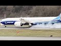 Boeing 777x performing a rejected takeoff test