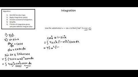 A-level Mathematics 9709: Integration using substitution example 2