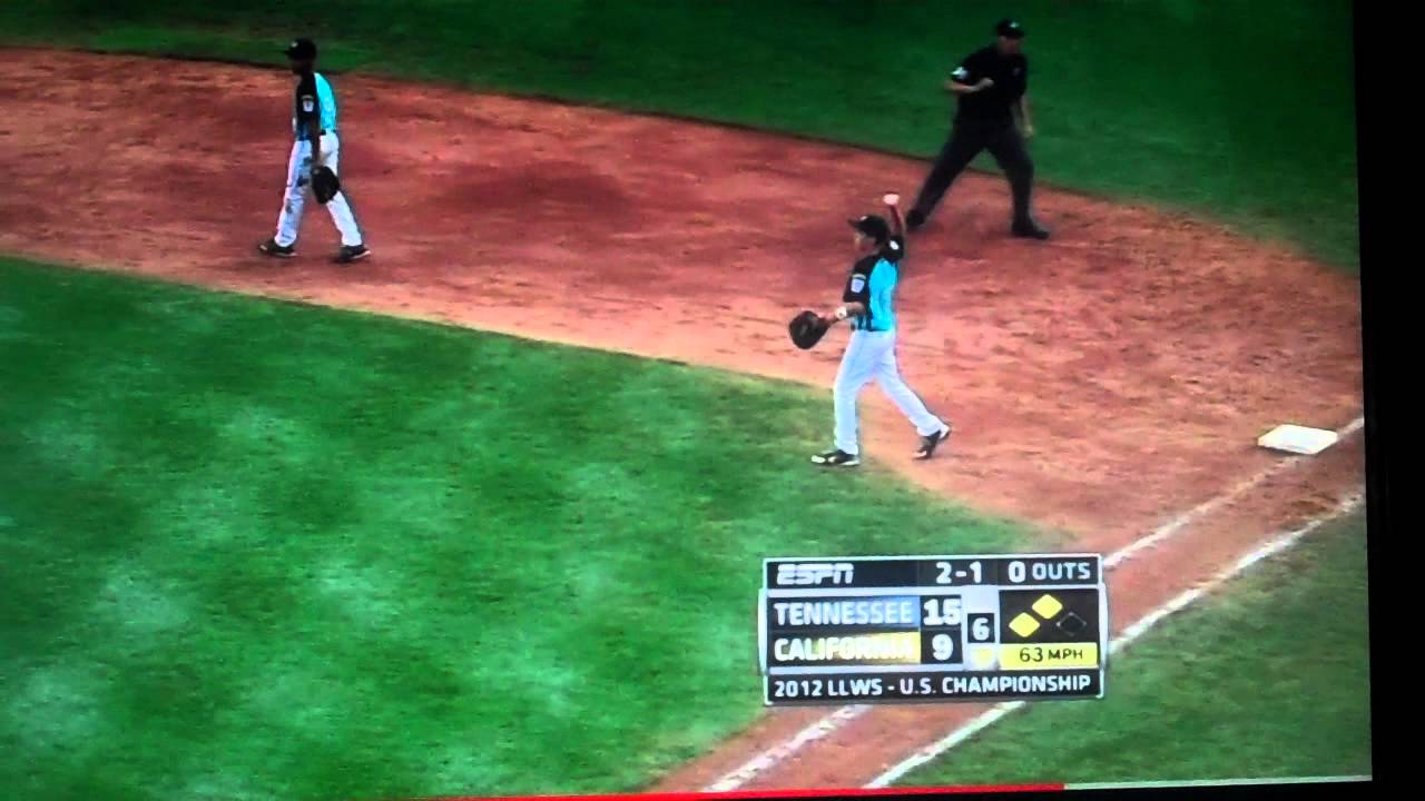 LLWS 2012 Clips Tennessee vs California (Part 16) Porter Slate RBI