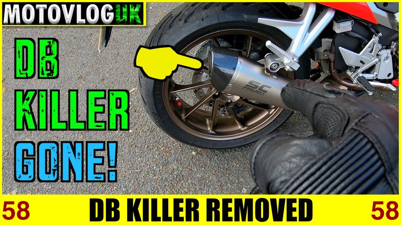 58 Motovlog :: DB Killer Gone From SCProject Conic - VFR800F - Test Ride To  The Raven :: MotovlogUK 