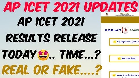 AP ICET 2021 Results Today- Real or Fake🤔//AP ICET 2021 Results Release Today//APICET 2021 Rank Card